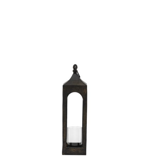 Antiqued Rust Cast Aluminium Lantern Small