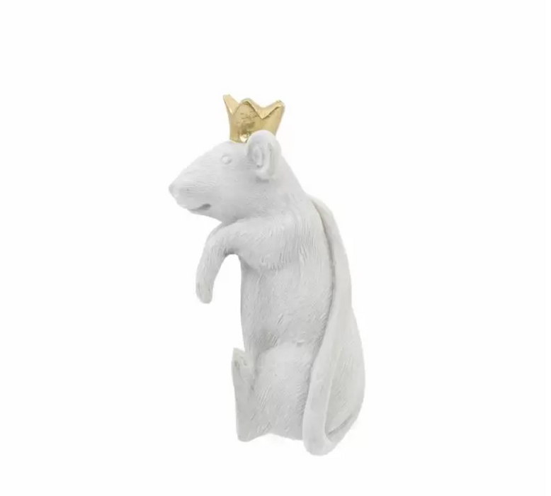 Mouse King Pot Hanger White and Gold 2 pack