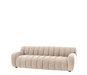 Milan Modern 3 Seater Sofa in Cream Fabric