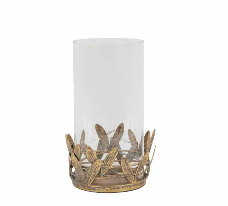 Mistletoe Gold Candle Holder with LED