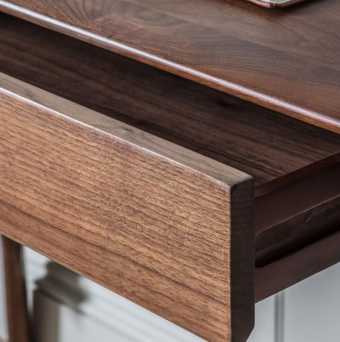 Naples Solid Walnut 1 Drawer Desk