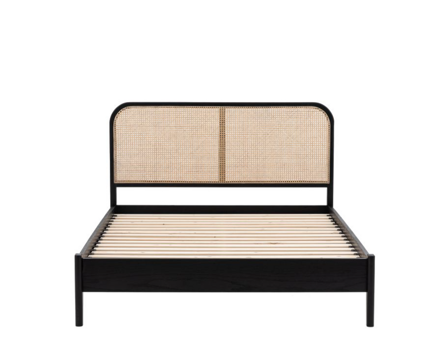 Florence Boutique Natural Oak & Rattan Kingsize Bedstead