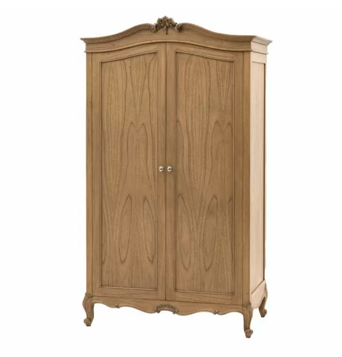 Bordeaux Weathered Ash French-Style Wardrobe