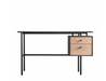 Carbury 2 Drawer Desk with Black Top and Natural Oak Drawers