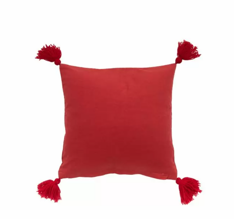 Tis The Season Red Linen Cushion