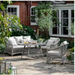 Liberty Garden Furniture Dining Set, Sofa, Stone, Natural Rattan,