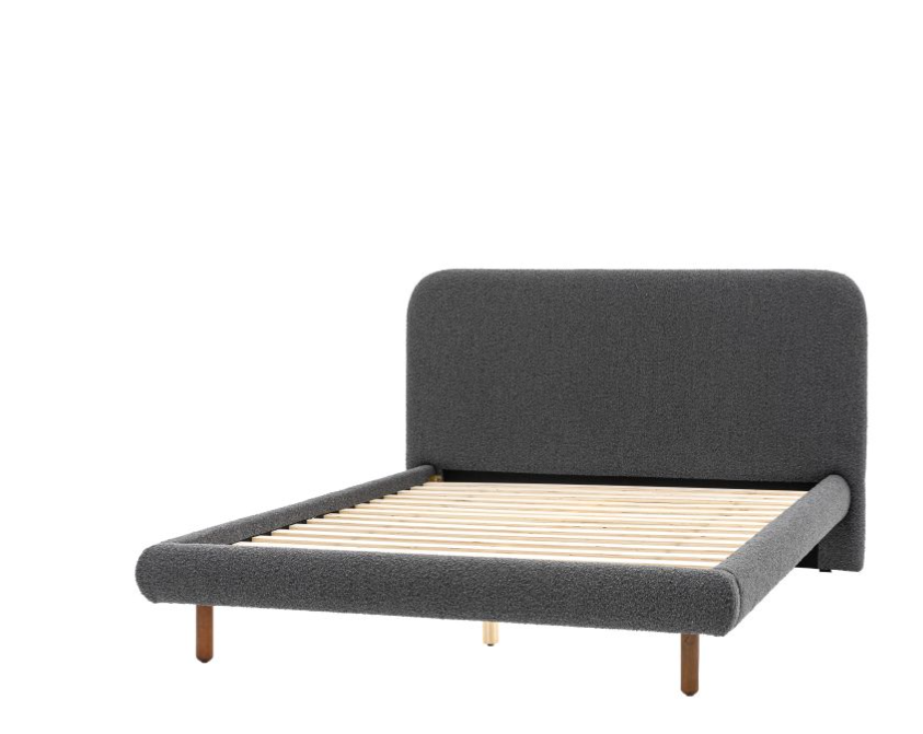 Rabley Dark Grey Boucle King Size Bedstead ( Due Back In 10/11/2024 )