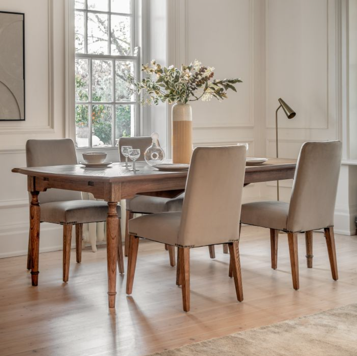 Belgrave Dining Chair in Taupe Velvet