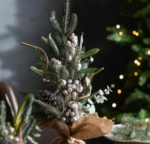 Realistic Pine and Cotton Christmas Tree