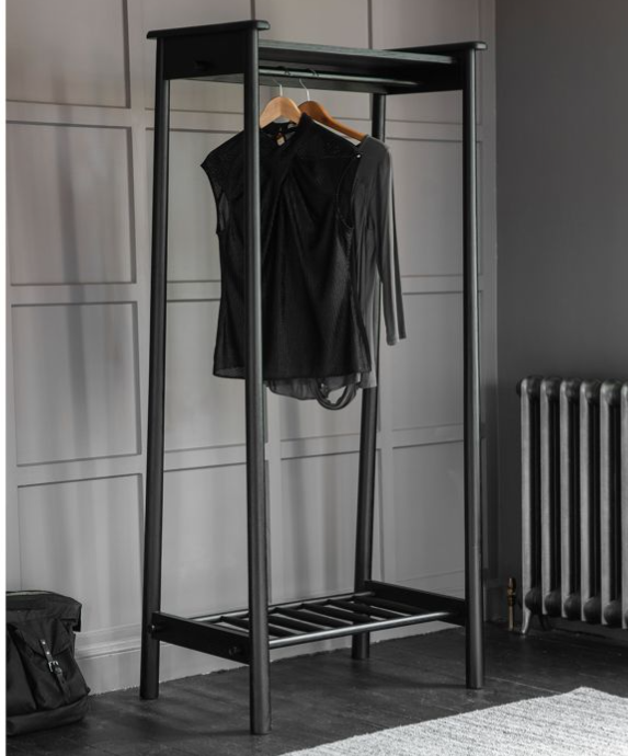 Wycombe Black Open Wardrobe