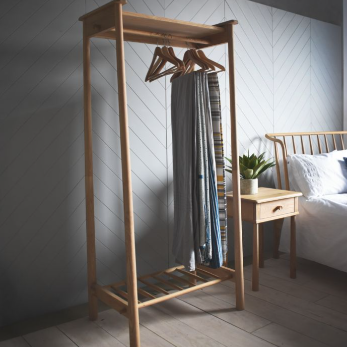 Oslo Modern Scandi Oak Open Wardrobe