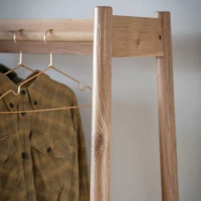 Modern Natural Oak Open Wardrobe