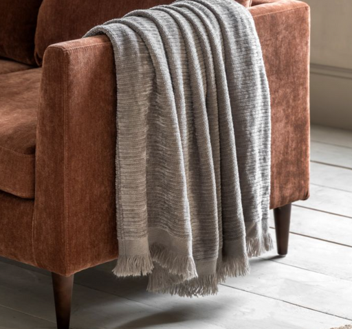 Willow Chenille Grey Throw