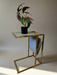 Faux Shagreen Side Table, Magazine Rack, 61 x 49 cm