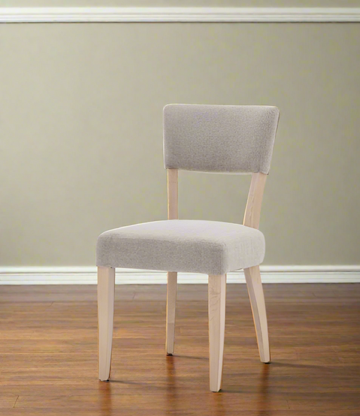 Elegant Light Grey Linen Dining Chairs (Set of 2)