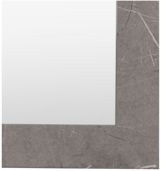 Romano Marble Design Wrapped Grey Rectangular Mirror Small