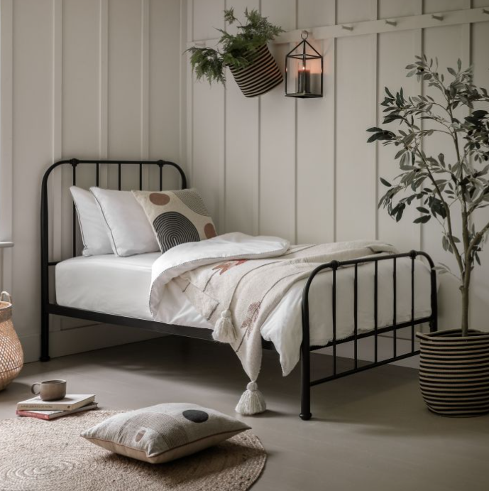 Loughton Black Ironwork Single Bedstead