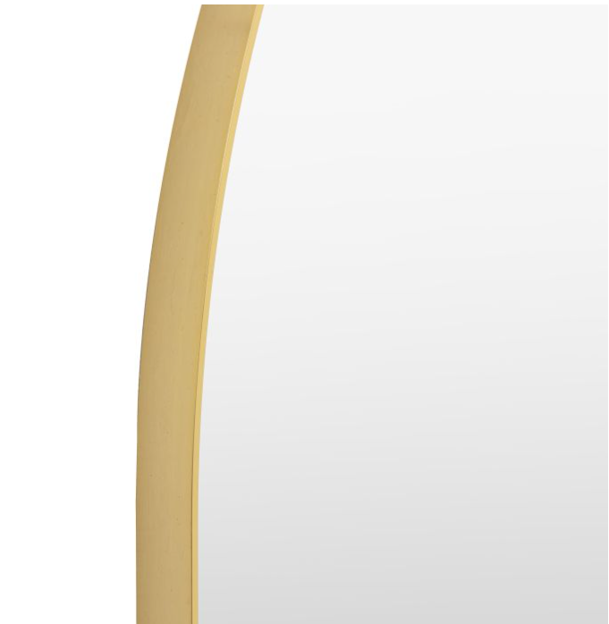 Holworth Overmantle Semi-Circle Mirror with Thin Gold Frame