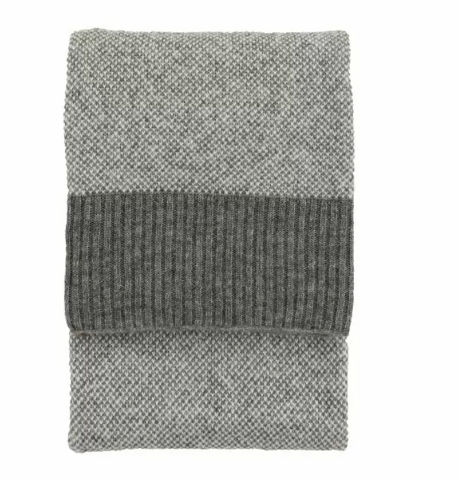 Knitted Parting Throw Grey