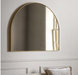 Holworth Overmantle Semi-Circle Mirror with Thin Gold Frame