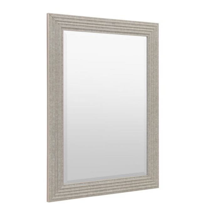 Whitechapel Rustic Silver Ridged Rectangular Mirror