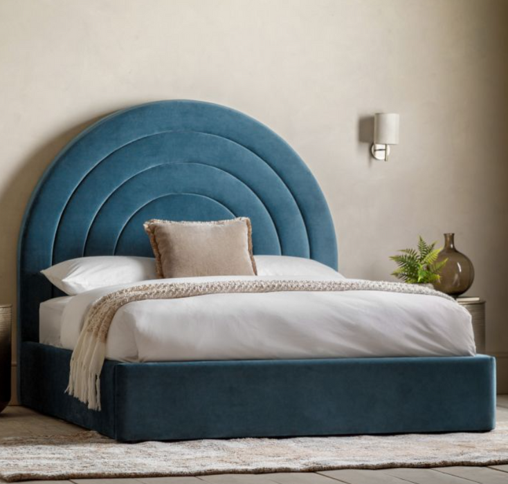 Arch King Size  Blue Bedstead 