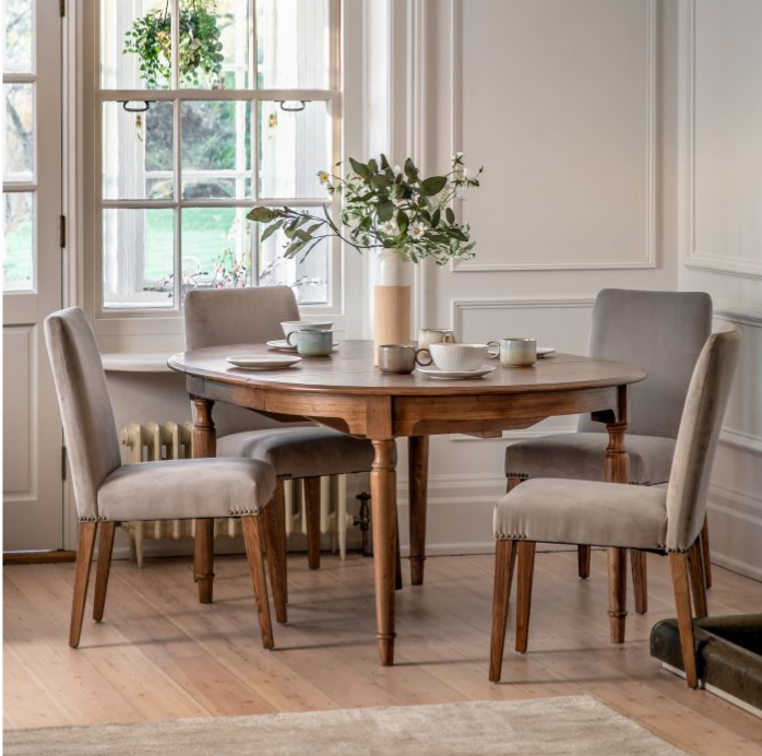 Belgrave Dining Chair in Taupe Velvet