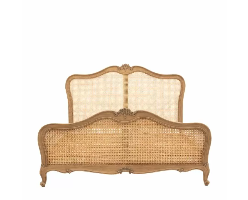 Chic King Cane Bed Weathered