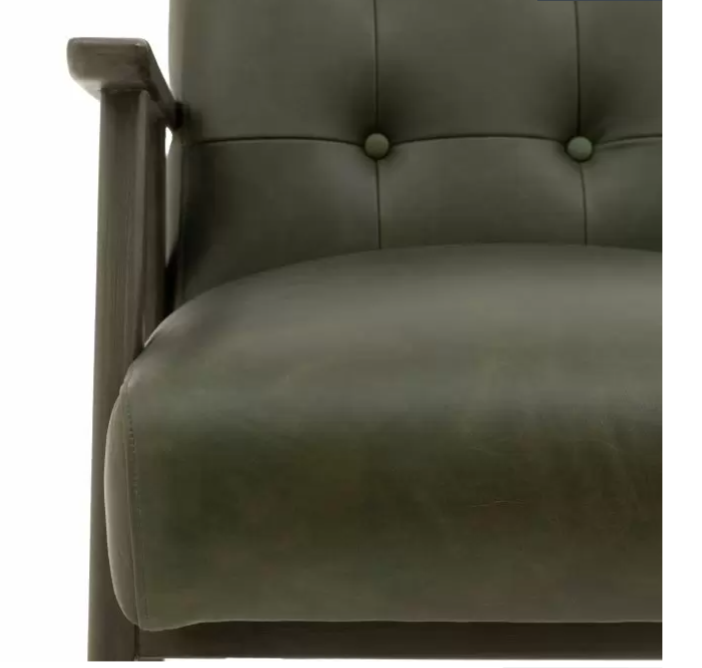 Blackhall Armchair Heritage Green Leather ( Due Back In 08/12/24 )