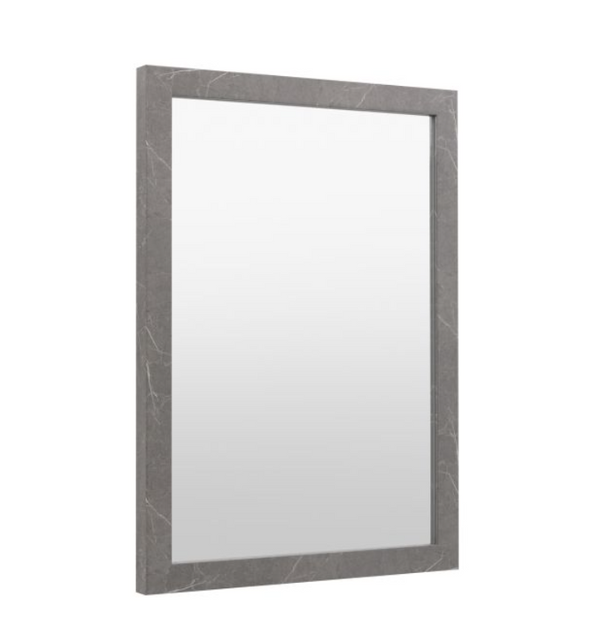 Romano Marble Design Wrapped Grey Rectangular Mirror Small