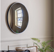 Yardley Convex Mirror with Sleek Black Frame