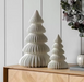 Pearly White Christmas Tree Large 2pk