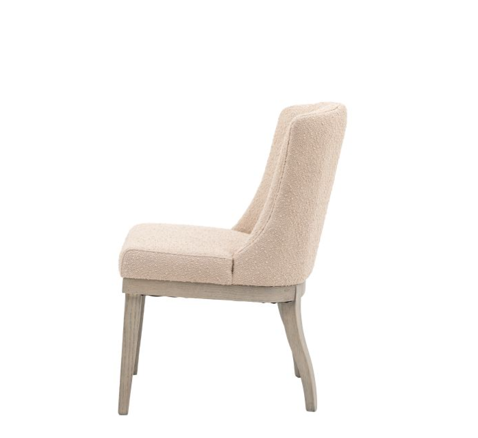 Kelvedon Pack of 2 Natural Boucle Upholstered Dining Chairs ( Due In 25/11/24 )