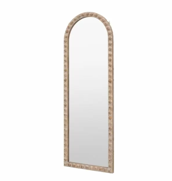 Millbrook Arched Wooden Bobble Leaner / Floor Mirror - 170cm