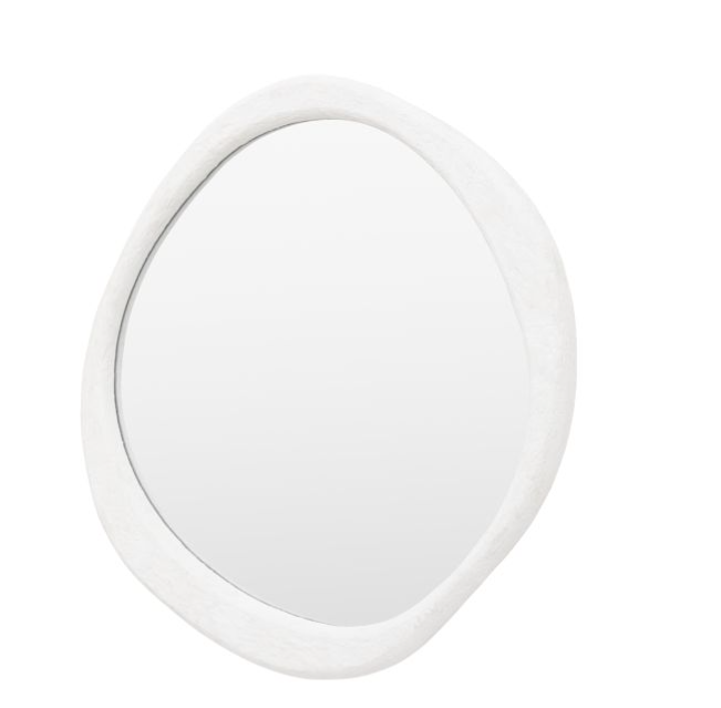 Como Pebble Industrial Organic Round Mirror 