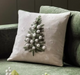  Embroidered Forest Xmas Tree Cushion