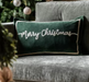 Green Velvet Christmas Cushion