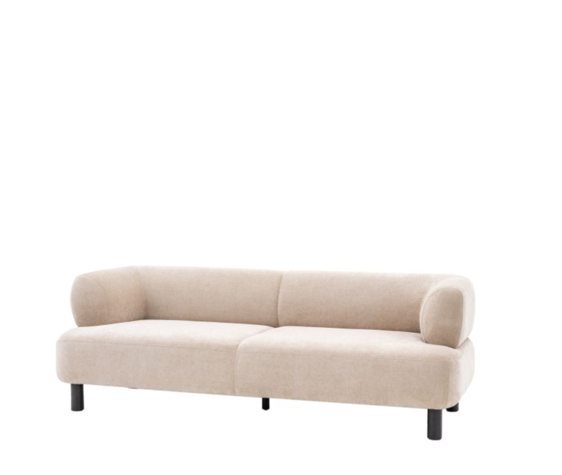 Siena 3 Modern Seater Sofa in Stone Beige Fabric