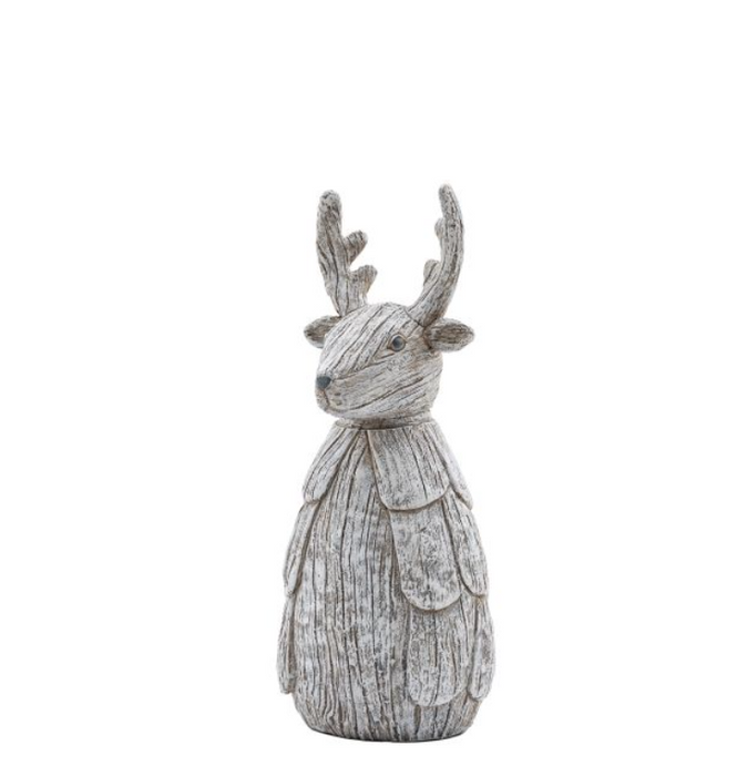 Rustic Grey Polyresin Reindeer Small