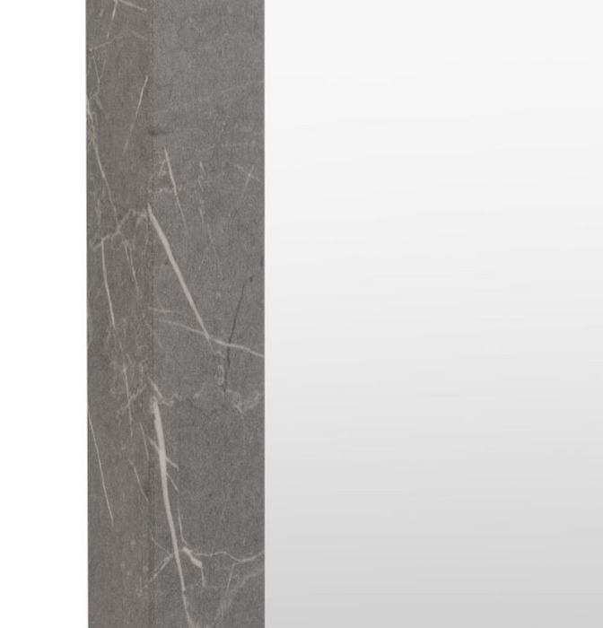 Romano Marble Design Wrapped Grey Rectangular Mirror Small