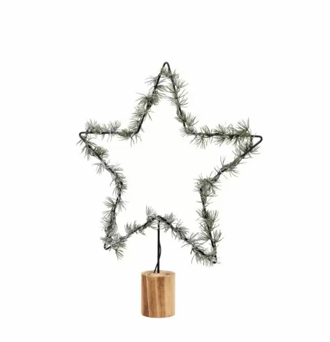 Rustic Green Star with Pine LED 500x90x600mm