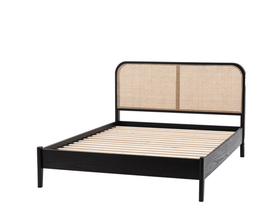 Florence Boutique Natural Oak & Rattan Double Bedstead