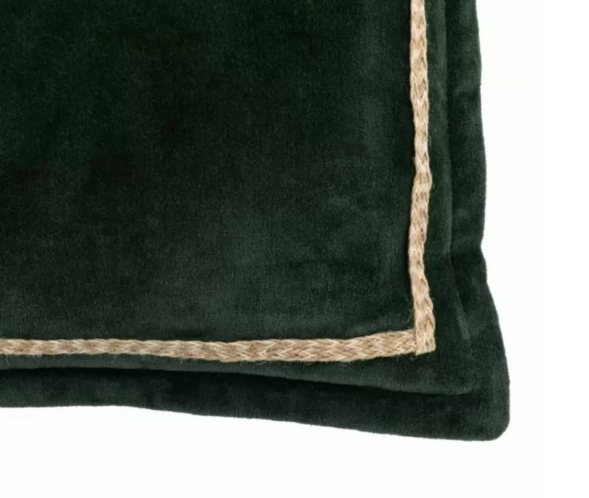 Green Velvet Christmas Cushion