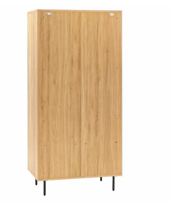 Lewison Contemporary Oak 2 Door Warbrobe