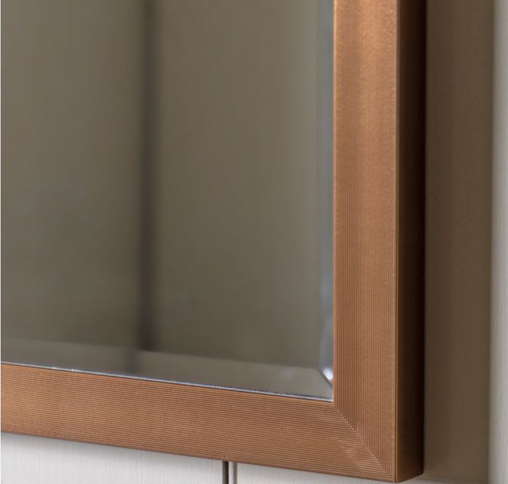 Wallace Elegant Bronze Frame Rectangular Wall Mirror