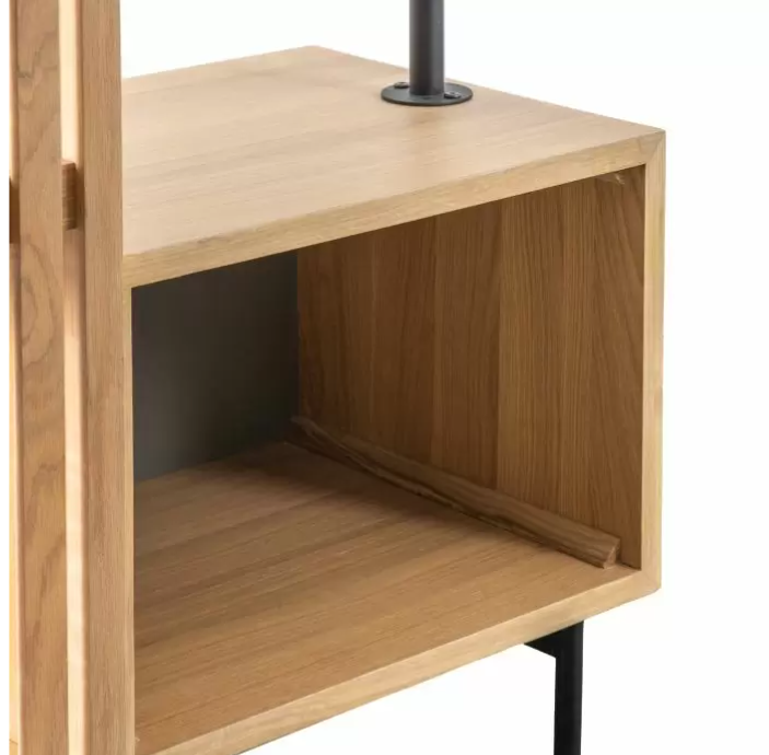 Hayami Contemporary Natural Oak Open Wardrobe