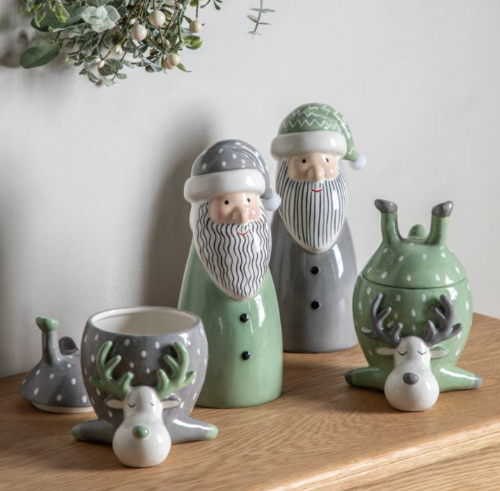 Cute Green Reindeer Storage Pot