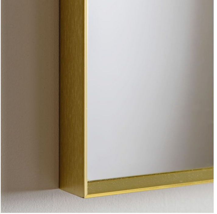 Holworth Overmantle Semi-Circle Mirror with Thin Gold Frame