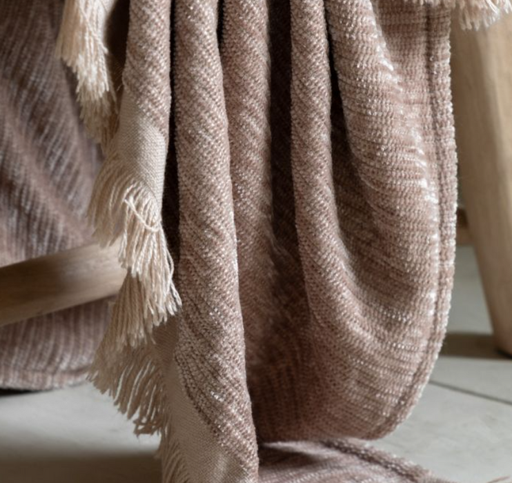 Willow Chenille Natural Throw