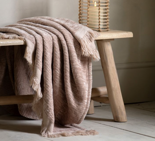 Willow Chenille Natural Throw